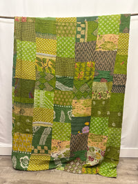 Patchwork Vintage Cotton Kantha Quilt - Queen