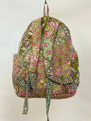 Green Quilted Backpack