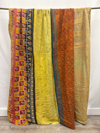 Queen Vintage Cotton Kantha Quilt