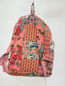 Coral Quilted Backpack