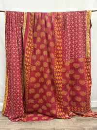 King Vintage Cotton Kantha Quilt