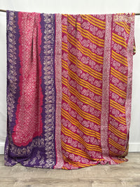 King Vintage Cotton Kantha Quilt