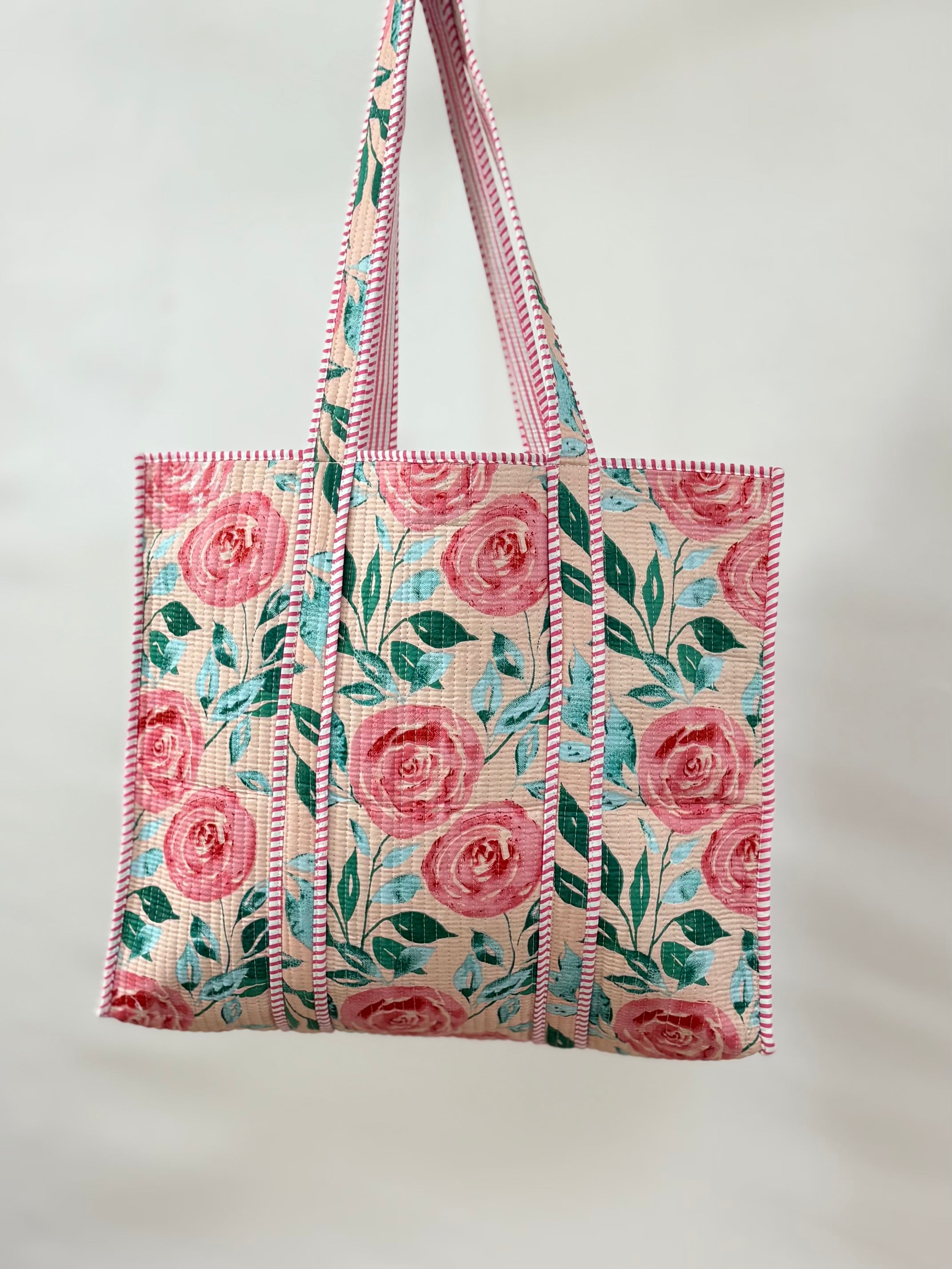 Rose Quilted Tote