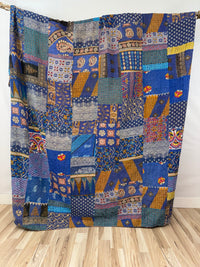 Patchwork Cotton Kantha Quilt King