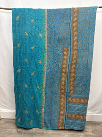 Patchwork Vintage Cotton Kantha Quilt - Queen