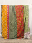 Queen Vintage Cotton Kantha Quilt