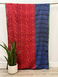 Twin Vintage Cotton Kantha Quilt