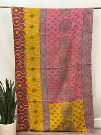 Twin Vintage Cotton Kantha Quilt