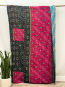 Twin Vintage Cotton Kantha Quilt