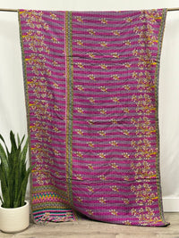 Twin Vintage Cotton Kantha Quilt