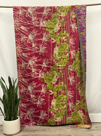 Twin Vintage Cotton Kantha Quilt