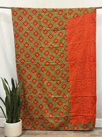 Twin Vintage Cotton Kantha Quilt