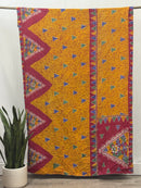 Twin Vintage Cotton Kantha Quilt