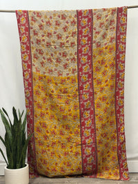 Twin Vintage Cotton Kantha Quilt