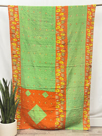 Twin Vintage Cotton Kantha Quilt