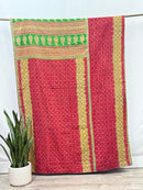 Twin Vintage Cotton Kantha Quilt