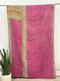 Twin Vintage Cotton Kantha Quilt