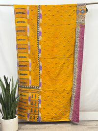 Twin Vintage Cotton Kantha Quilt