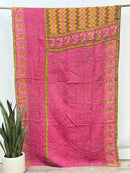 Twin Vintage Cotton Kantha Quilt