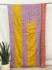 Twin Vintage Cotton Kantha Quilt
