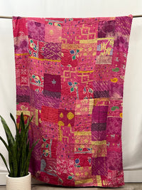 Patchwork Vintage Cotton Kantha Quilt - Twin