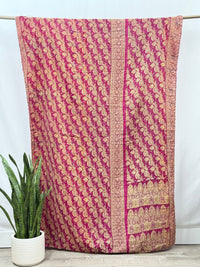 Patchwork Vintage Cotton Kantha Quilt - Twin