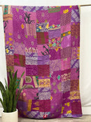 Patchwork Vintage Cotton Kantha Quilt - Twin