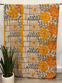 Patchwork Vintage Cotton Kantha Quilt - Twin