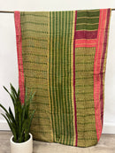 Patchwork Vintage Cotton Kantha Quilt - Twin
