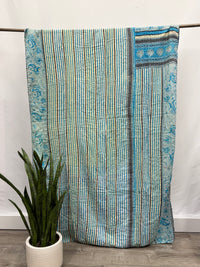 Patchwork Vintage Cotton Kantha Quilt - Twin
