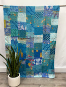 Patchwork Vintage Cotton Kantha Quilt - Twin