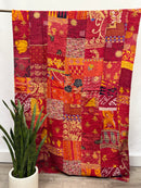 Patchwork Vintage Cotton Kantha Quilt - Twin