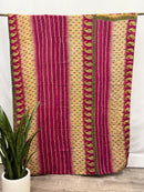 Twin Vintage Cotton Kantha Quilt