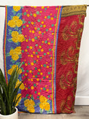Twin Vintage Cotton Kantha Quilt