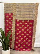 Twin Vintage Cotton Kantha Quilt