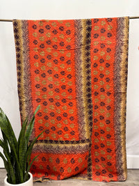 Twin Vintage Cotton Kantha Quilt