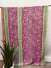 Twin Vintage Cotton Kantha Quilt