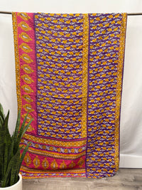 Twin Vintage Cotton Kantha Quilt
