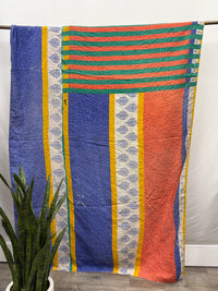 Twin Vintage Cotton Kantha Quilt