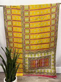 Twin Vintage Cotton Kantha Quilt