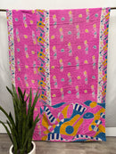 Twin Vintage Cotton Kantha Quilt