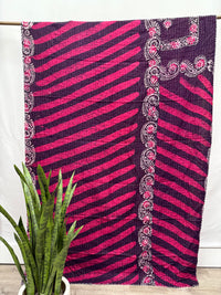 Twin Vintage Cotton Kantha Quilt