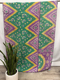 Twin Vintage Cotton Kantha Quilt