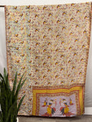 Twin Vintage Cotton Kantha Quilt
