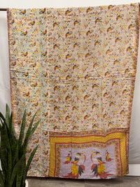 Twin Vintage Cotton Kantha Quilt