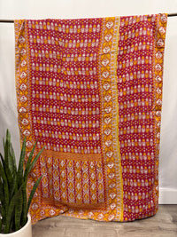Twin Vintage Cotton Kantha Quilt