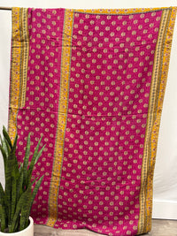 Twin Vintage Cotton Kantha Quilt
