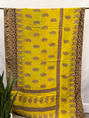 Twin Vintage Cotton Kantha Quilt
