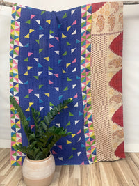 Vintage Cotton Kantha Quilt