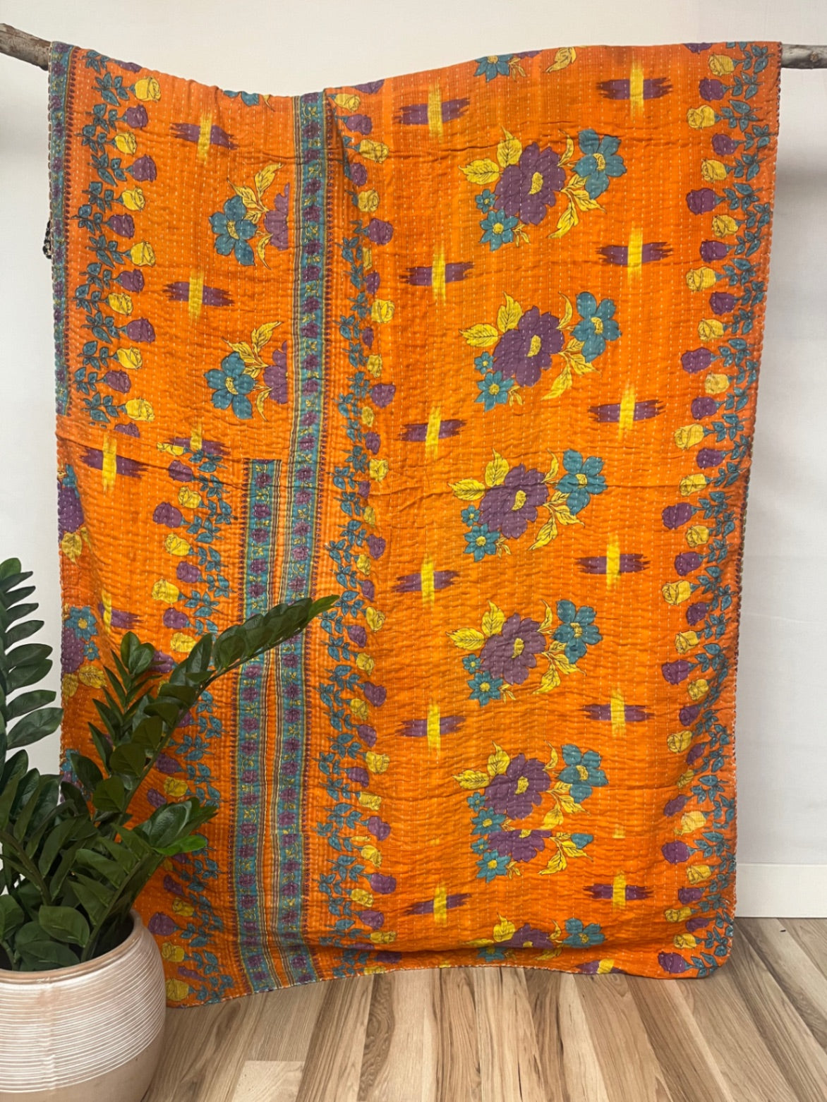 Vintage Cotton Kantha Quilt